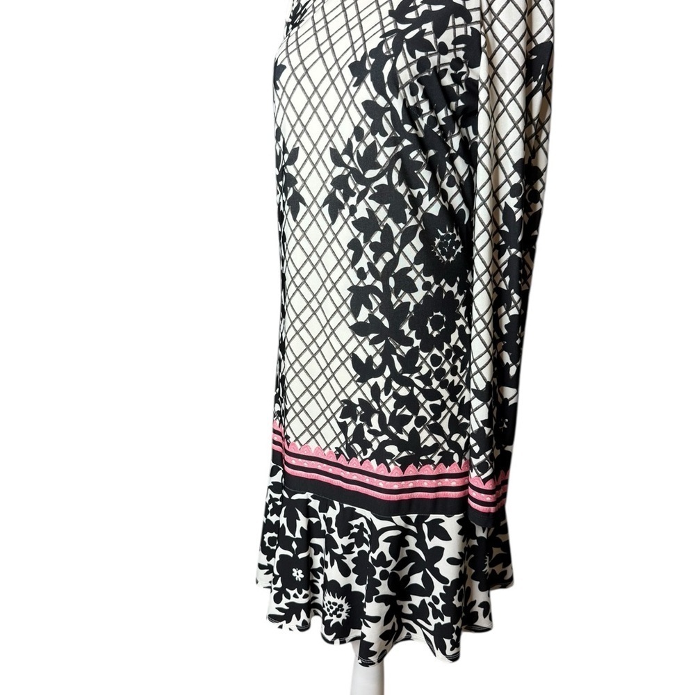 Eliza J Black and White Mini Dress floral size 8 - Picture 4 of 16